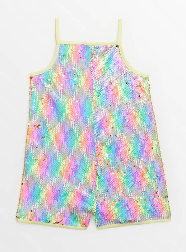 Rainbow Sparkle Sequin Sleeveless Playsuit 12 years